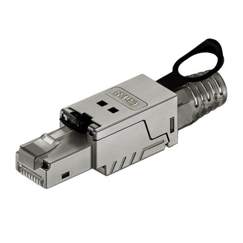 Полевой коннектор RJ45 8P8C, экранированный, кат.8.1, c хвостовиком
